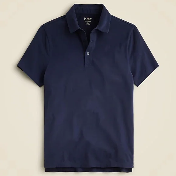 J. Crew Sueded cotton polo shirt • size small • BW383 • NWT • ultramarine - Picture 2 of 9